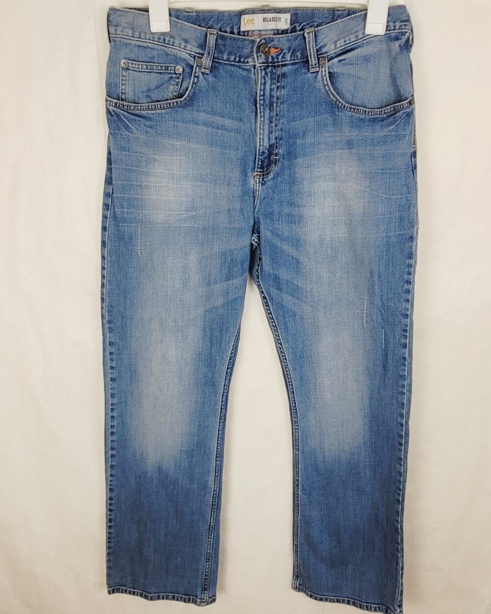 Lee relaxed fit bootcut blue jeans Size 36x32 mens Casual Western Denim